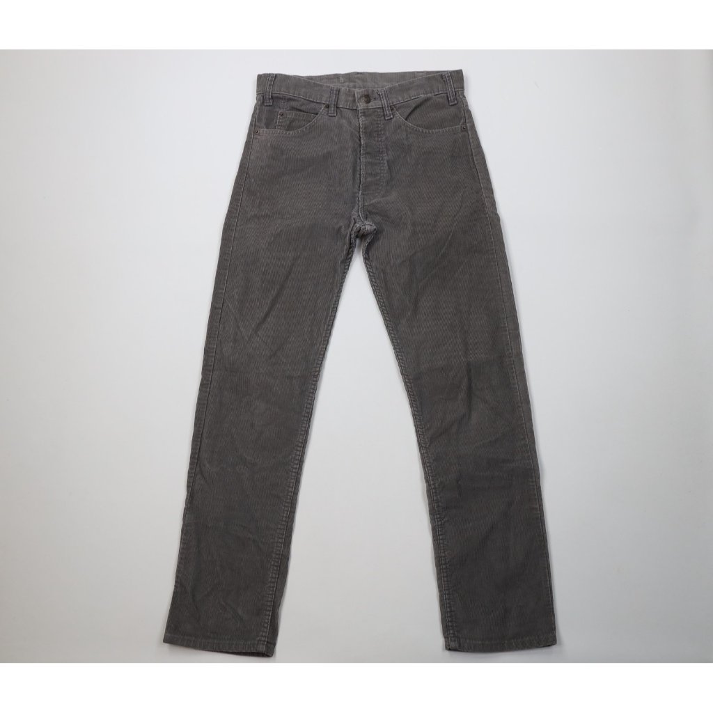 Vtg 70s 80s Levis 517xx Mens 30x32 Button Fly Western Corduroy Pants Gray Usa